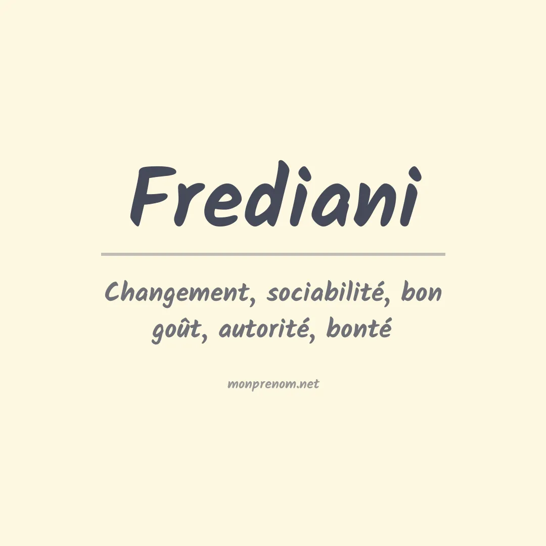 Prénom Frediani
