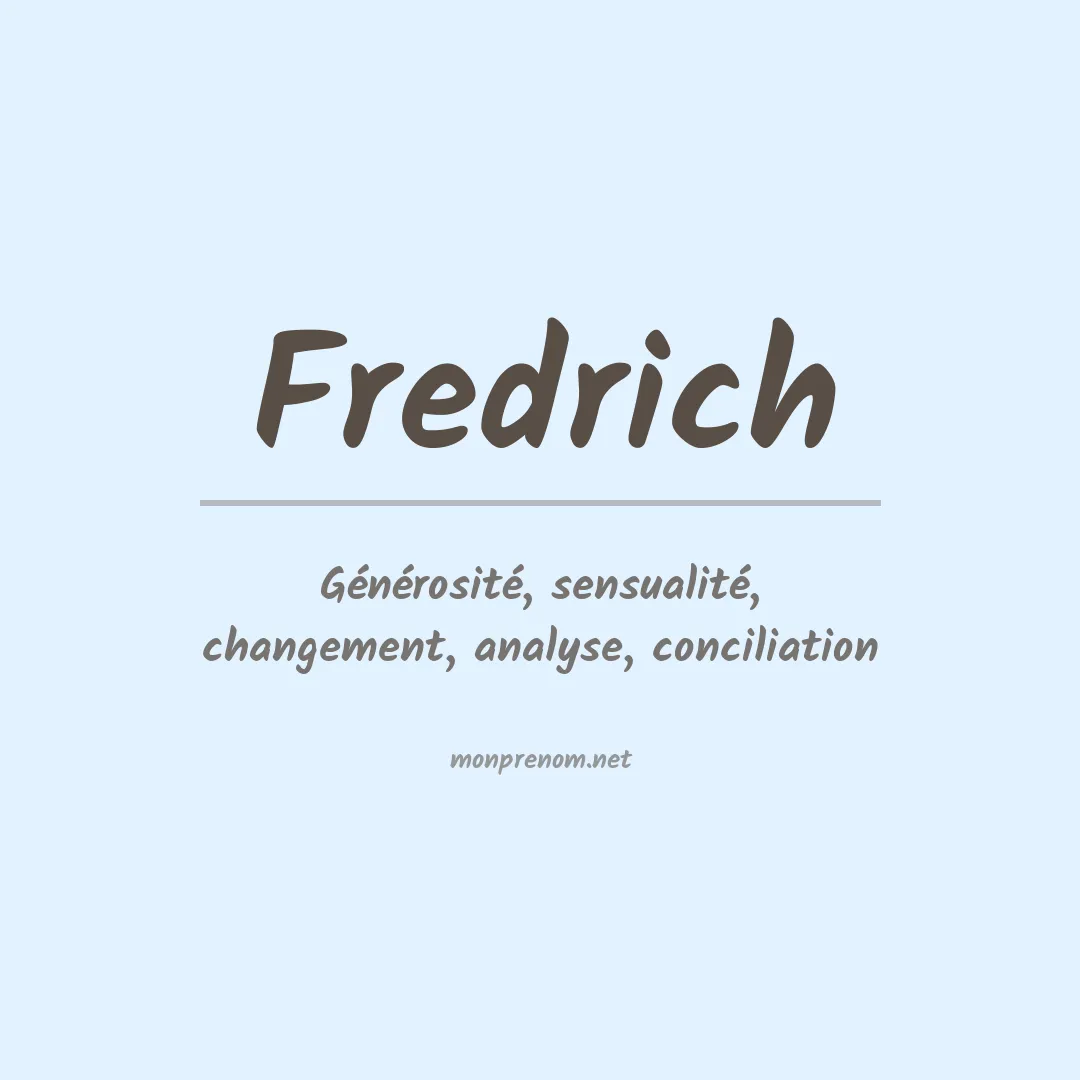 Prénom Fredrich