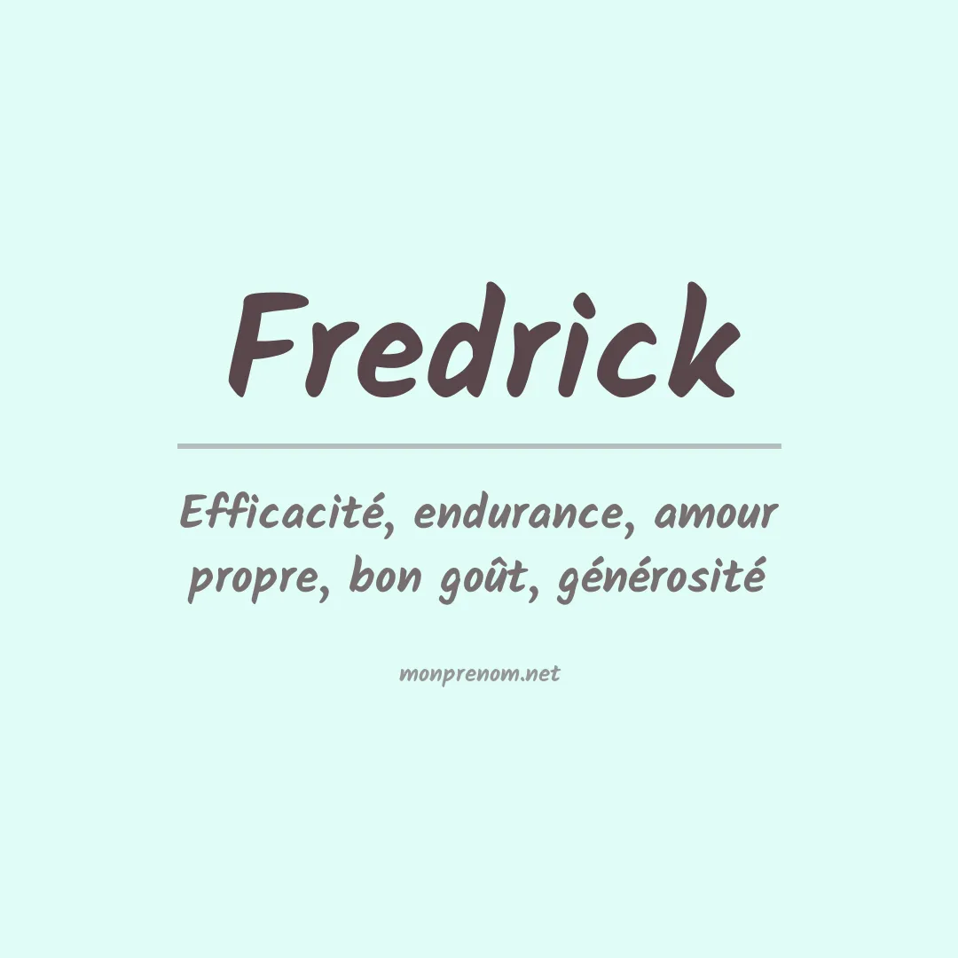 Prénom Fredrick