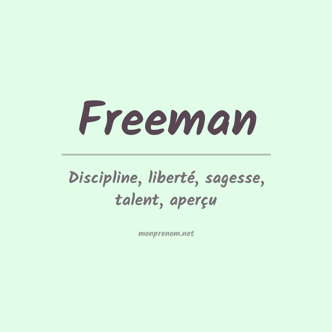 Prénom Freeman