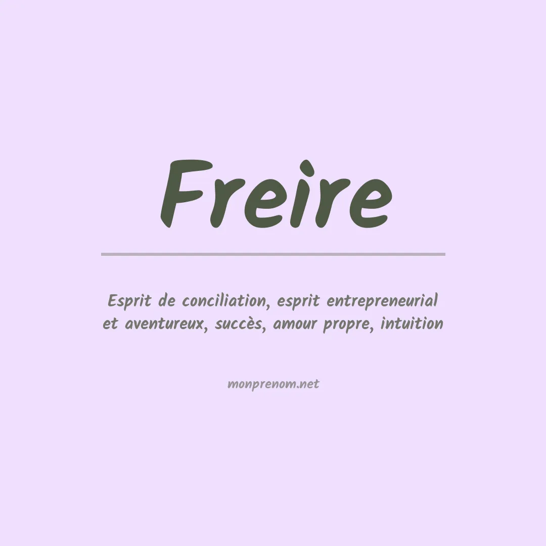 Prénom Freire