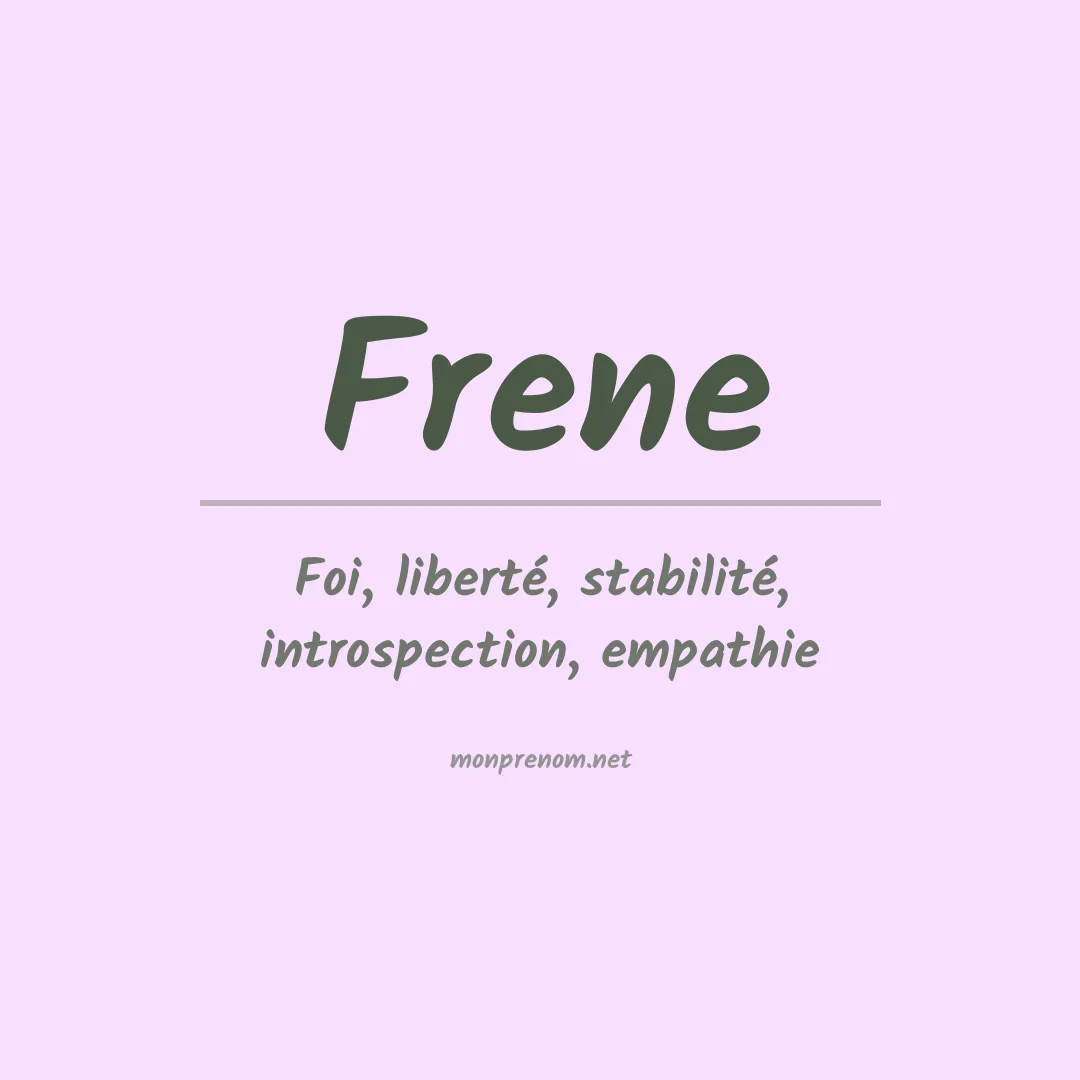 Signification du prénom Frene