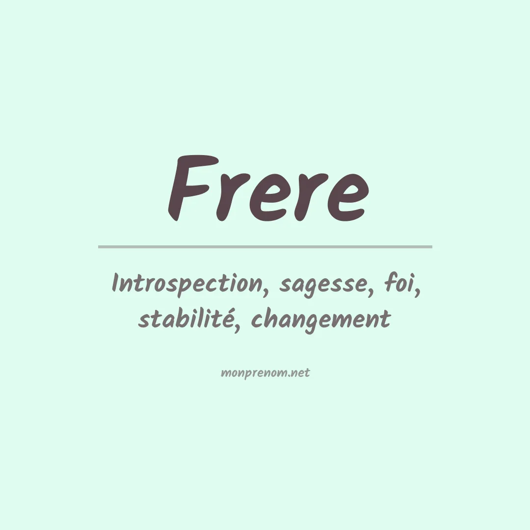 Prénom Frere
