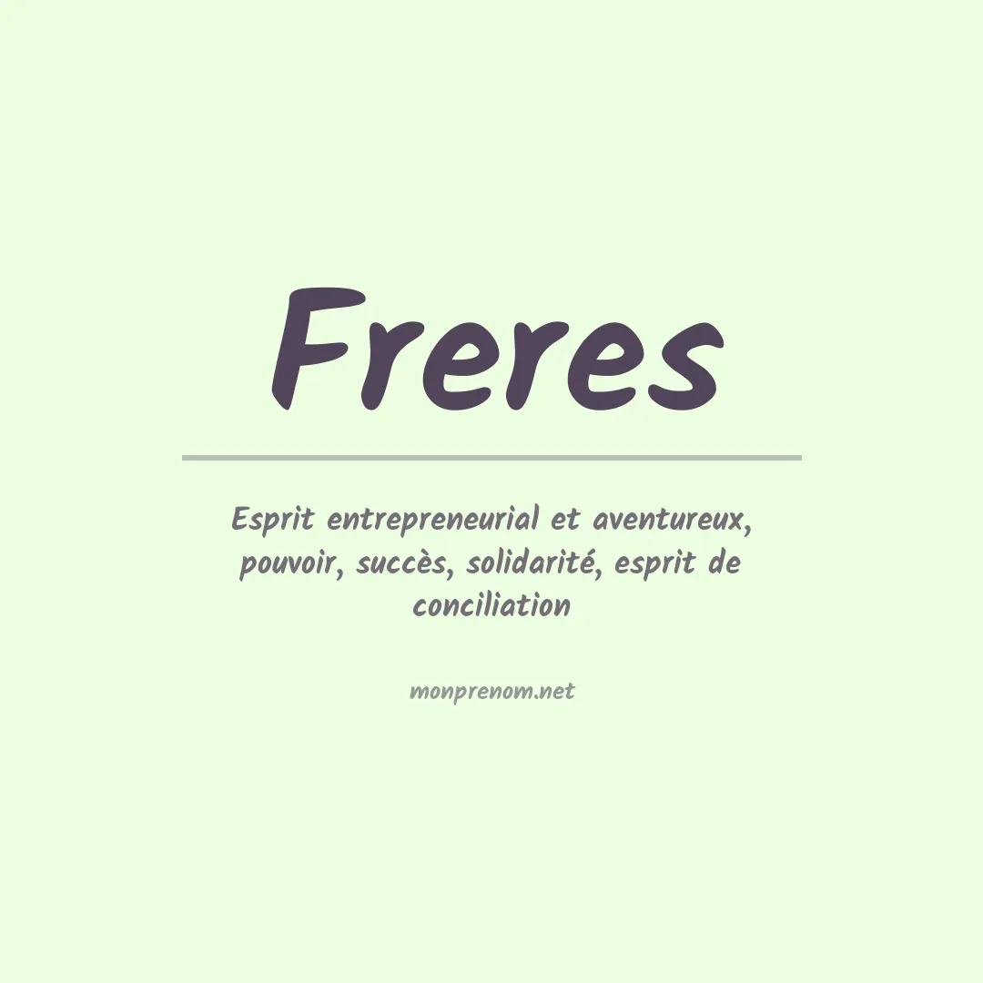 Prénom Freres