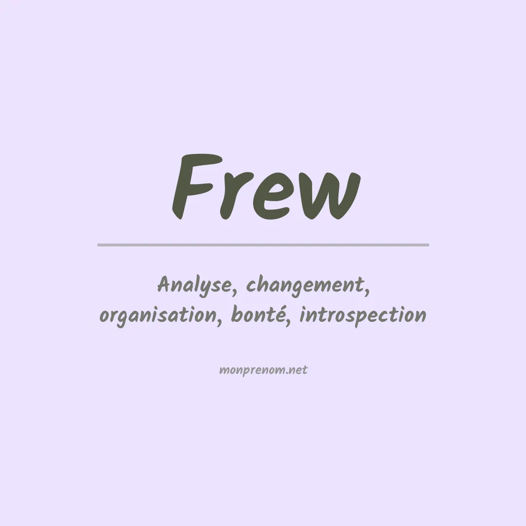 Prénom Frew