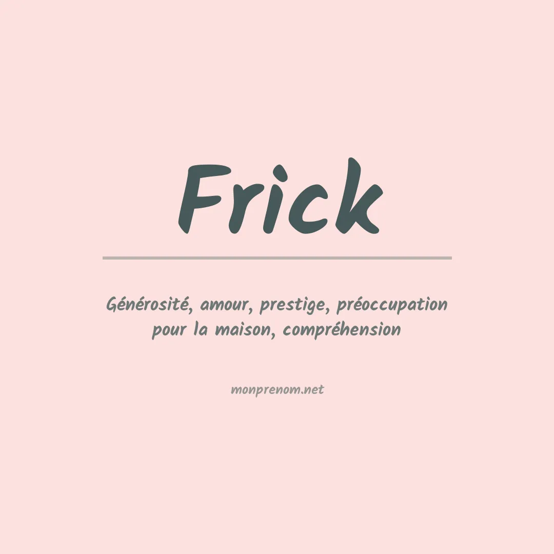 Prénom Frick