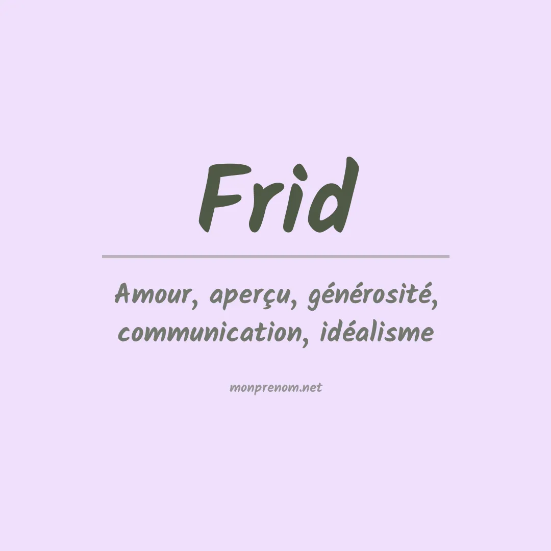 Prénom Frid