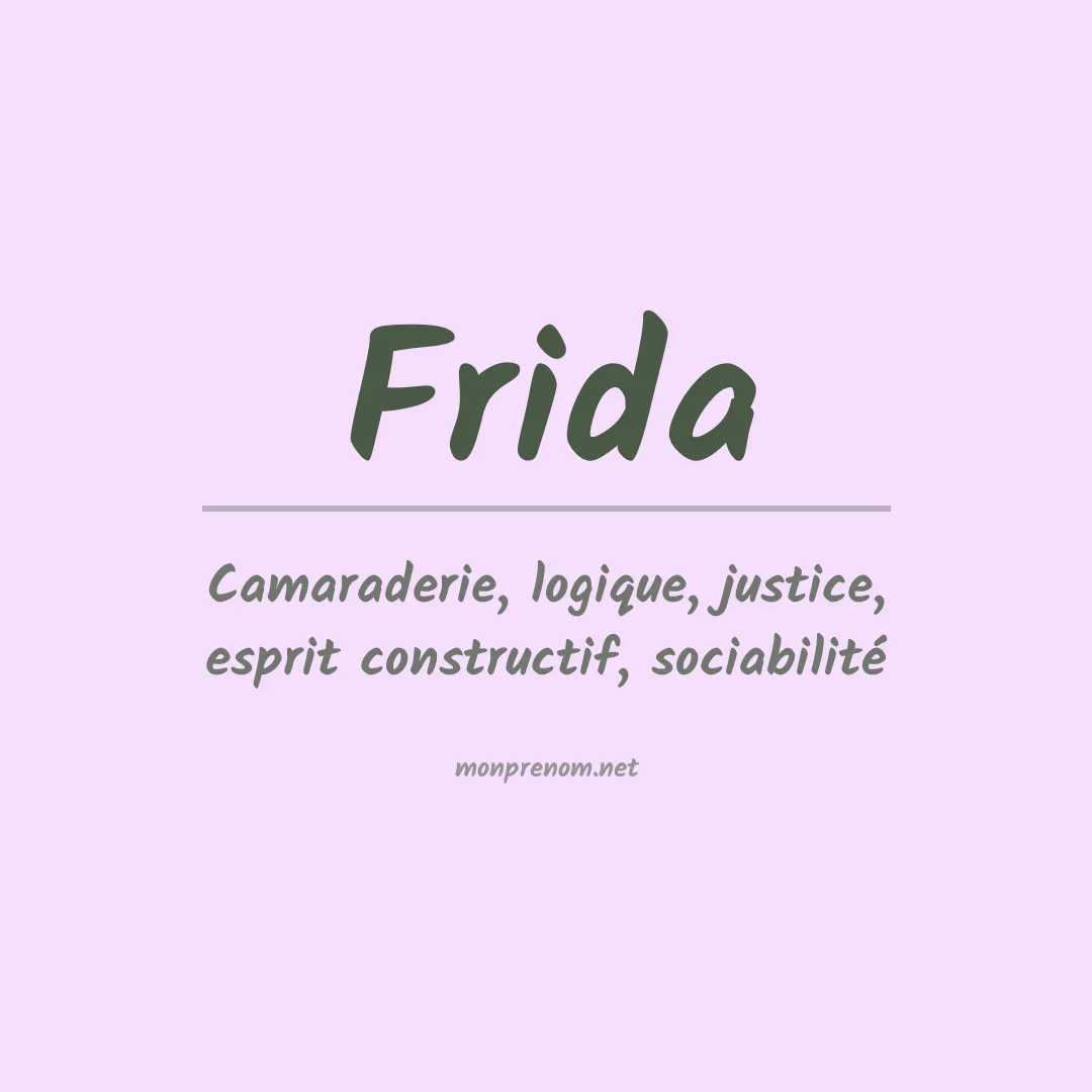 Signification du prénom Frida