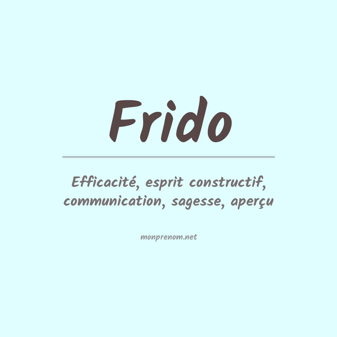 Signification du prénom Frido