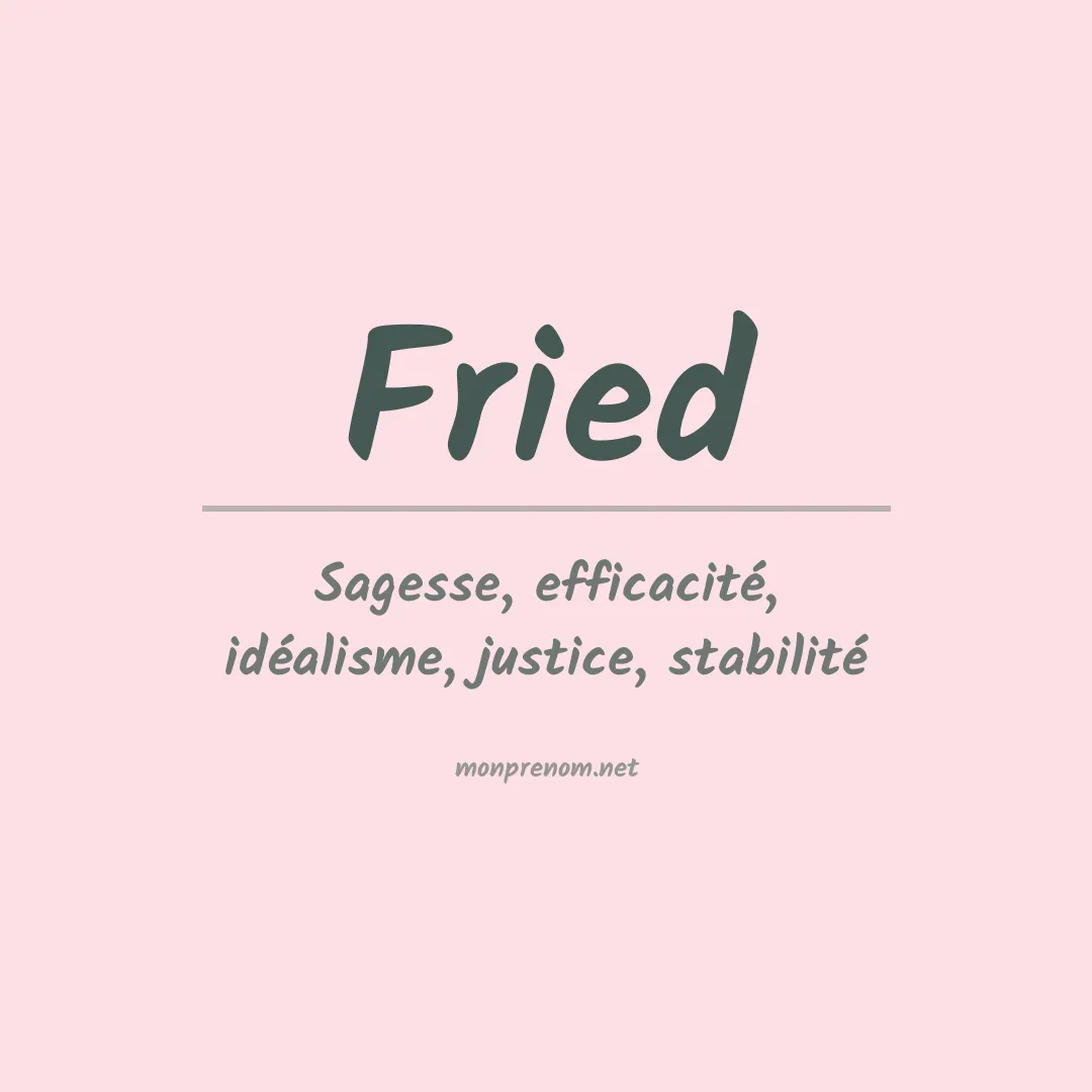 Prénom Fried