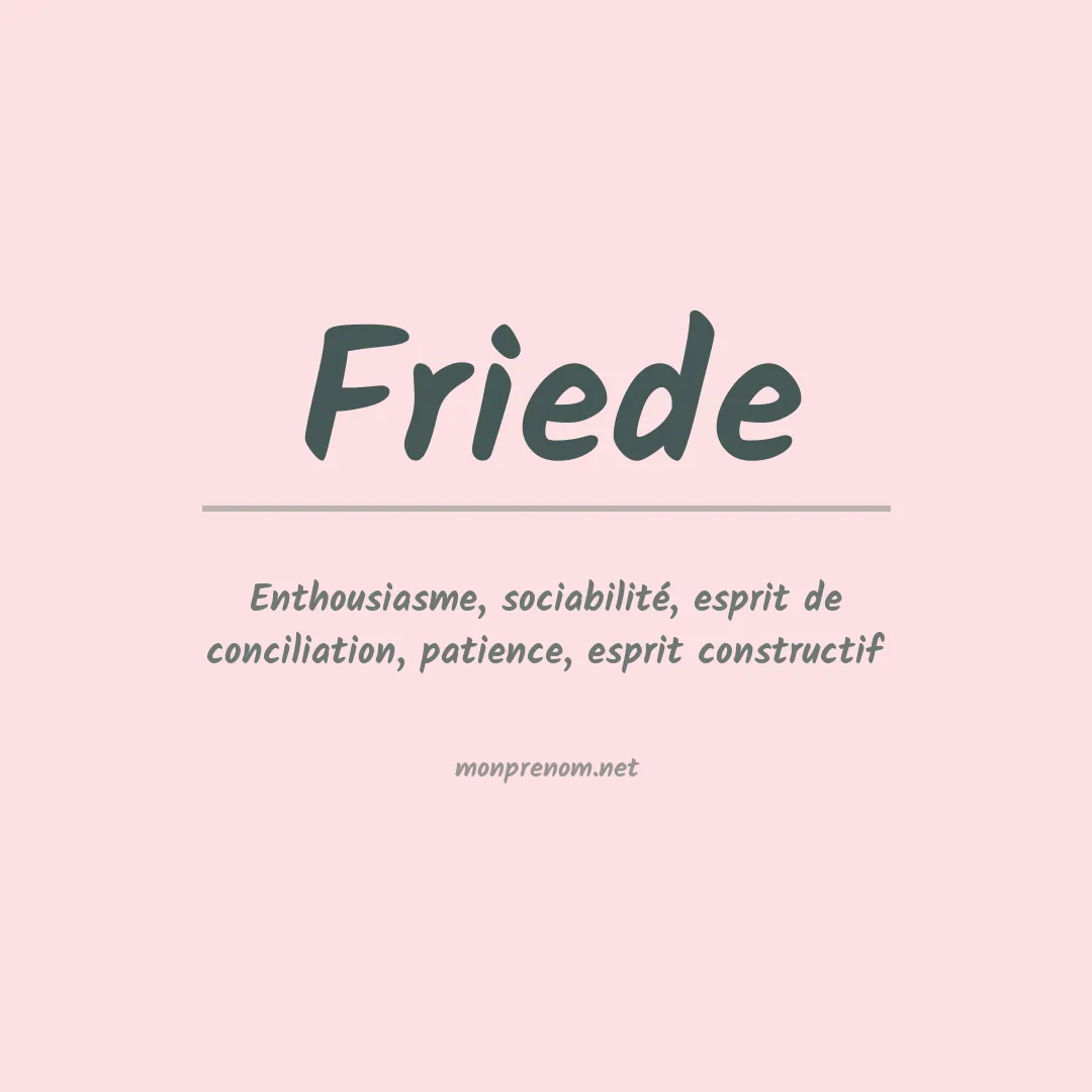 Prénom Friede