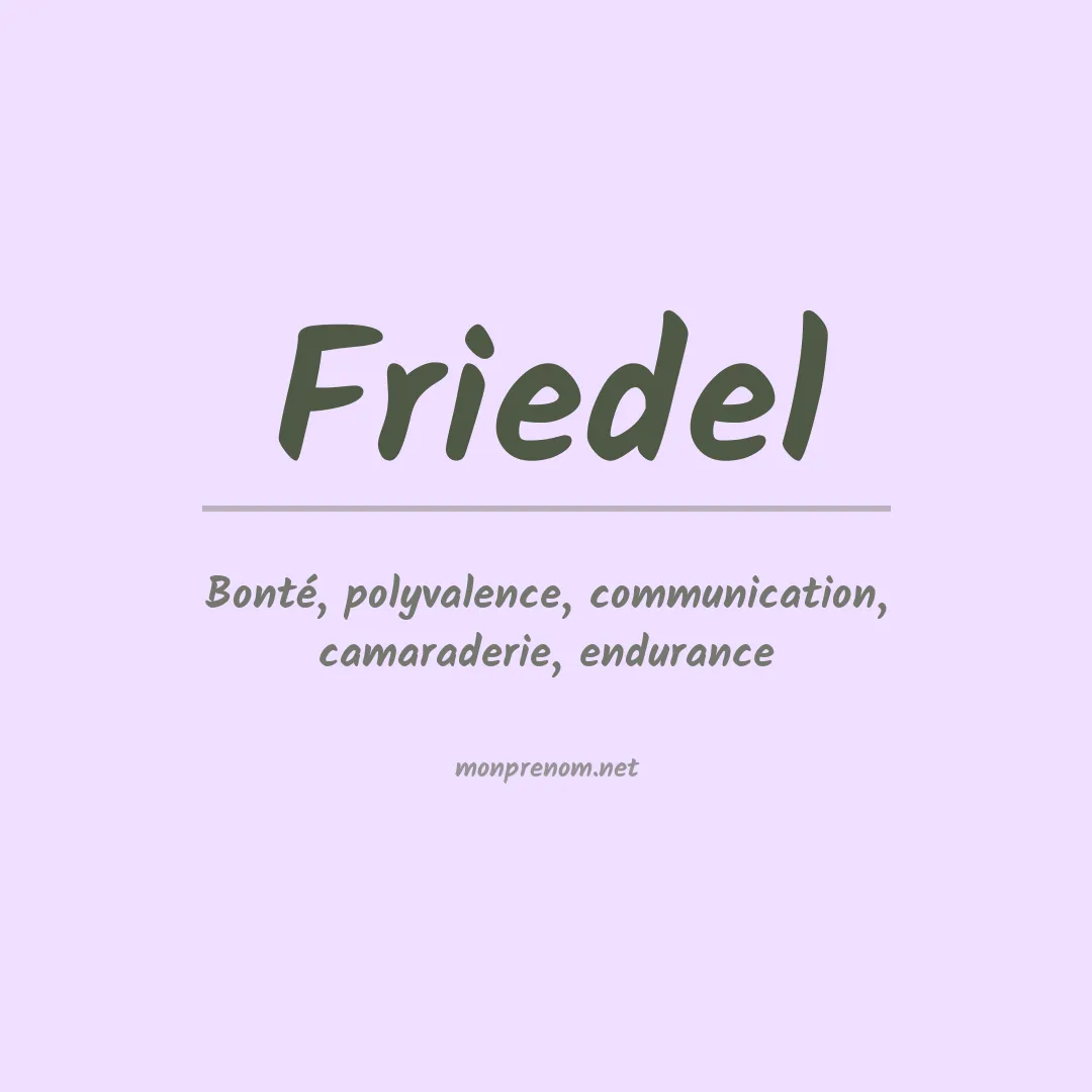 Prénom Friedel