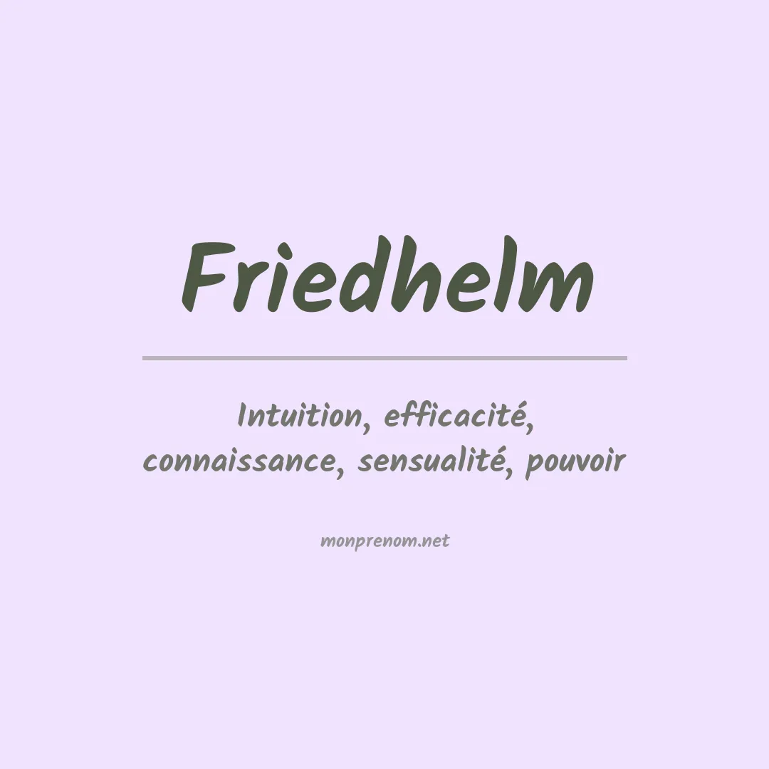 Signification du prénom Friedhelm