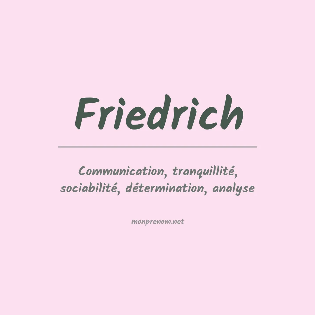 Prénom Friedrich