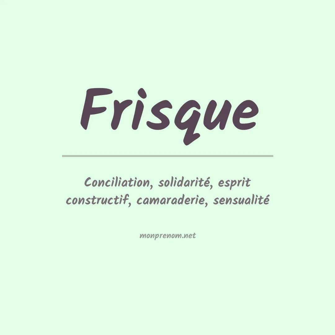 Prénom Frisque
