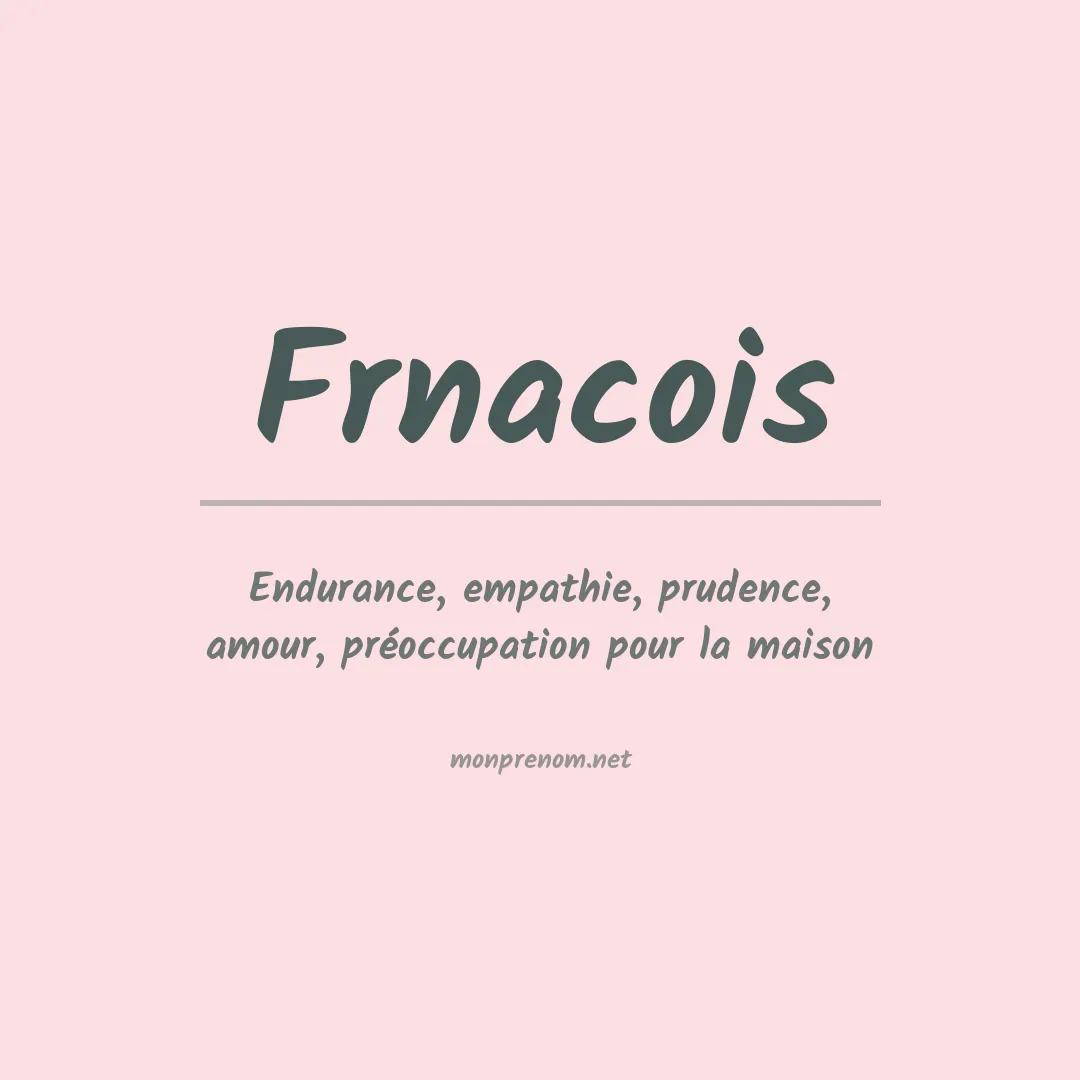 Prénom Frnacois
