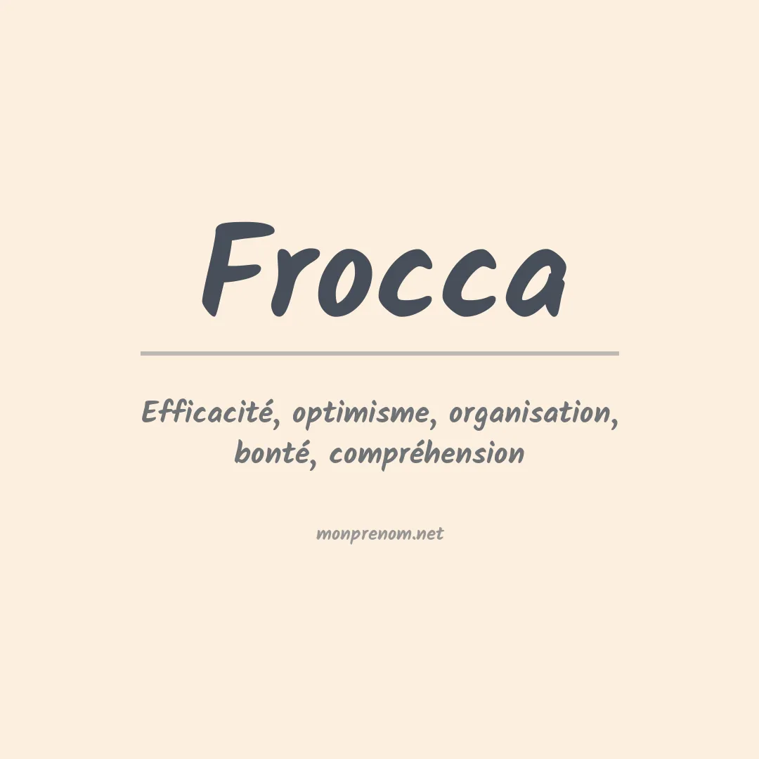 Signification du prénom Frocca
