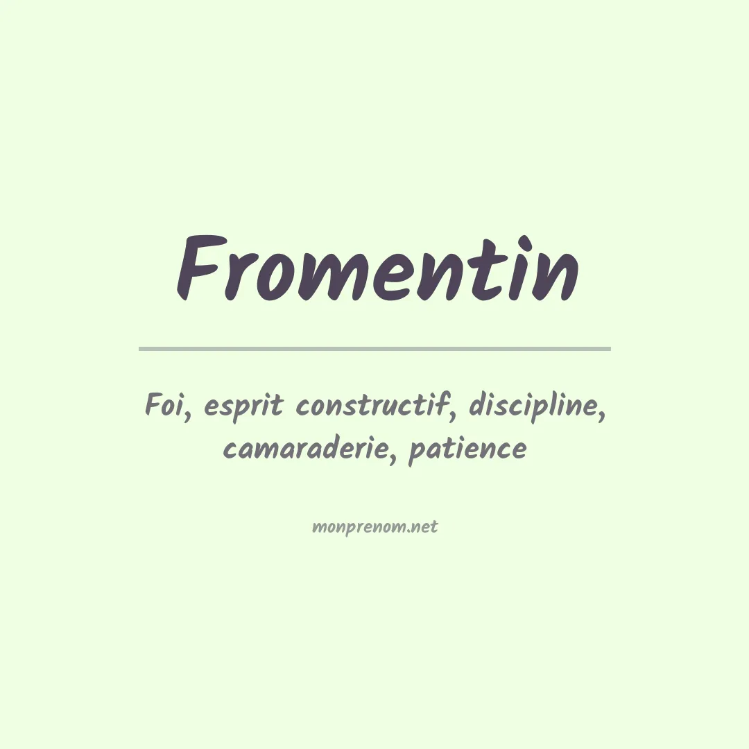 Prénom Fromentin