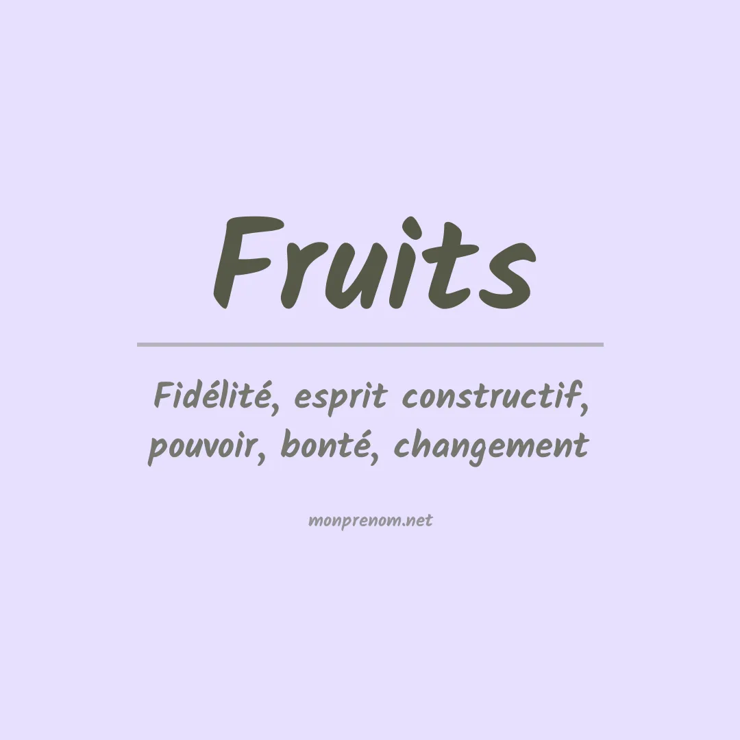 Prénom Fruits