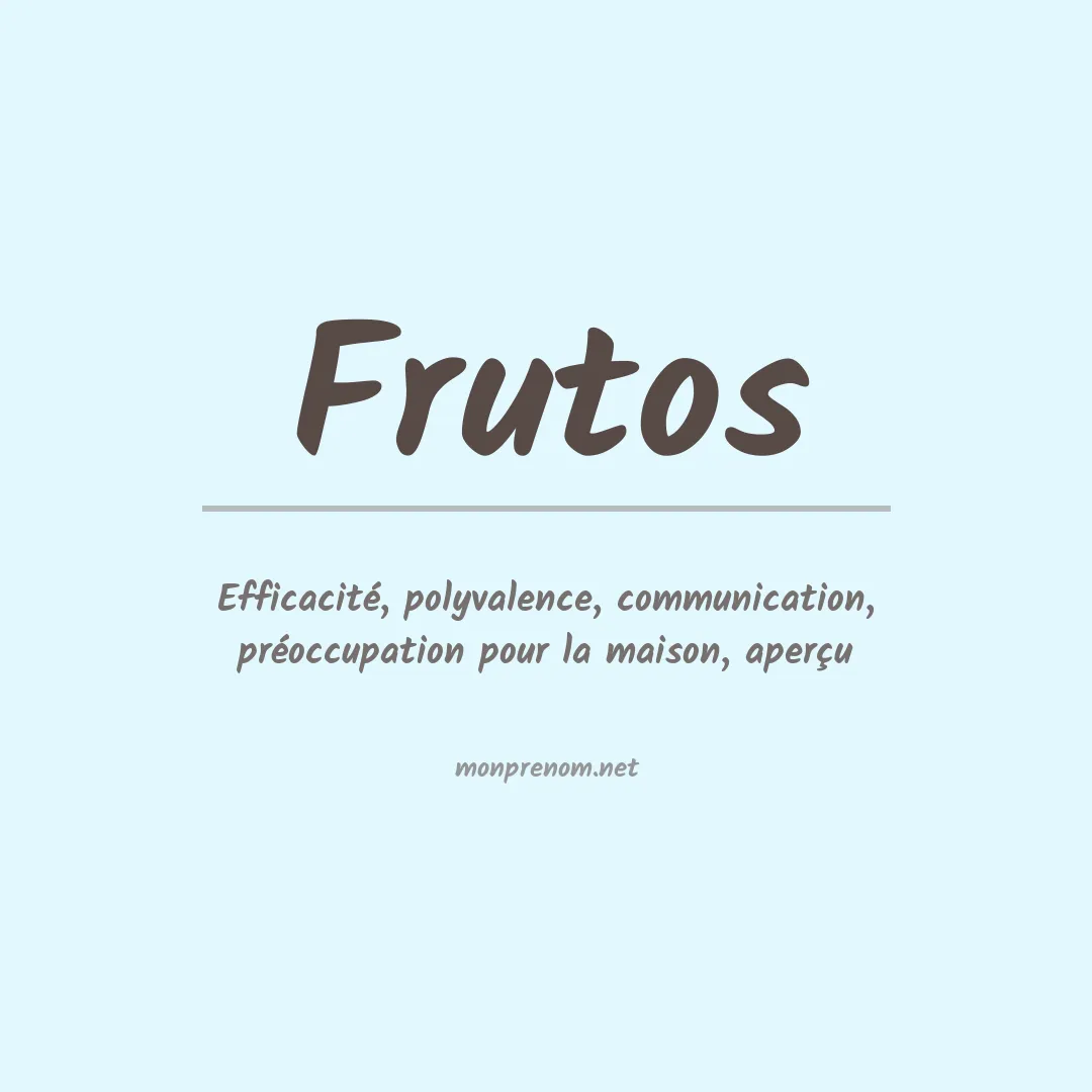 Prénom Frutos