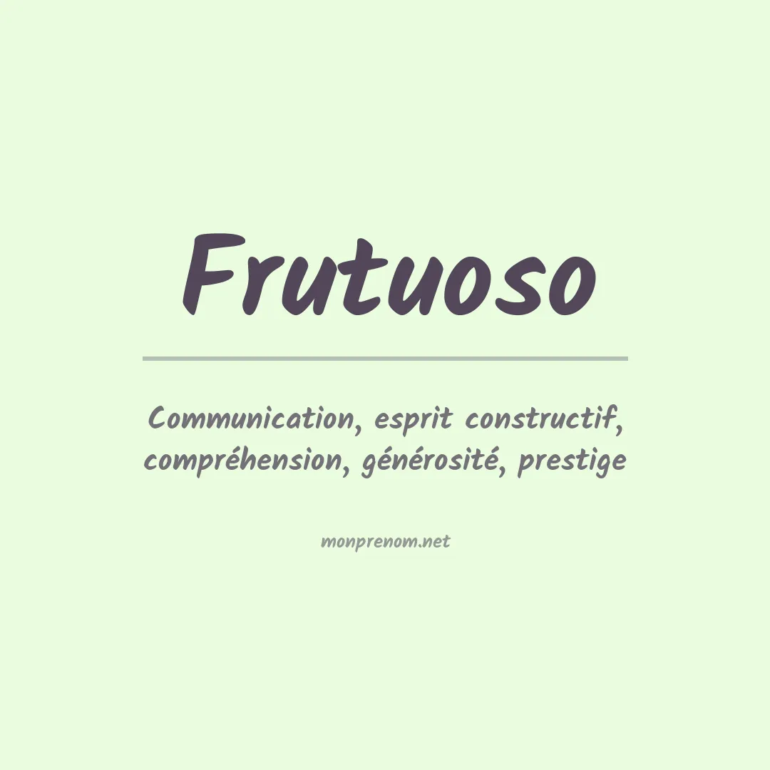 Prénom Frutuoso