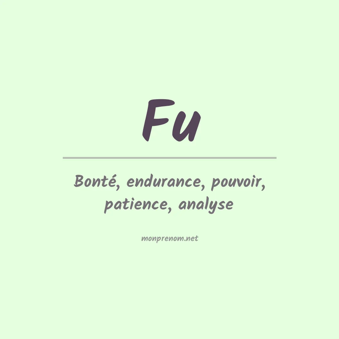Prénom Fu
