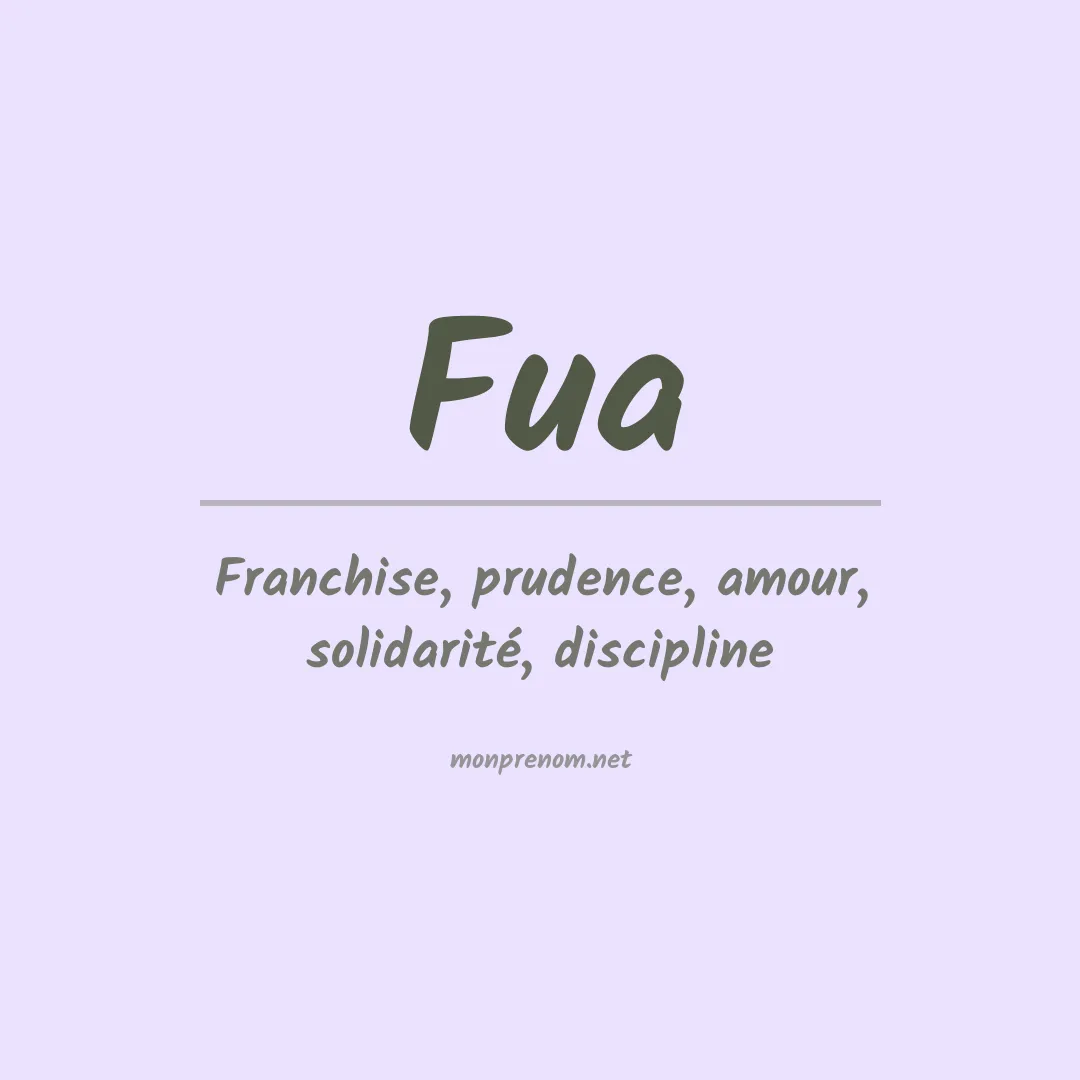 Signification du prénom Fua