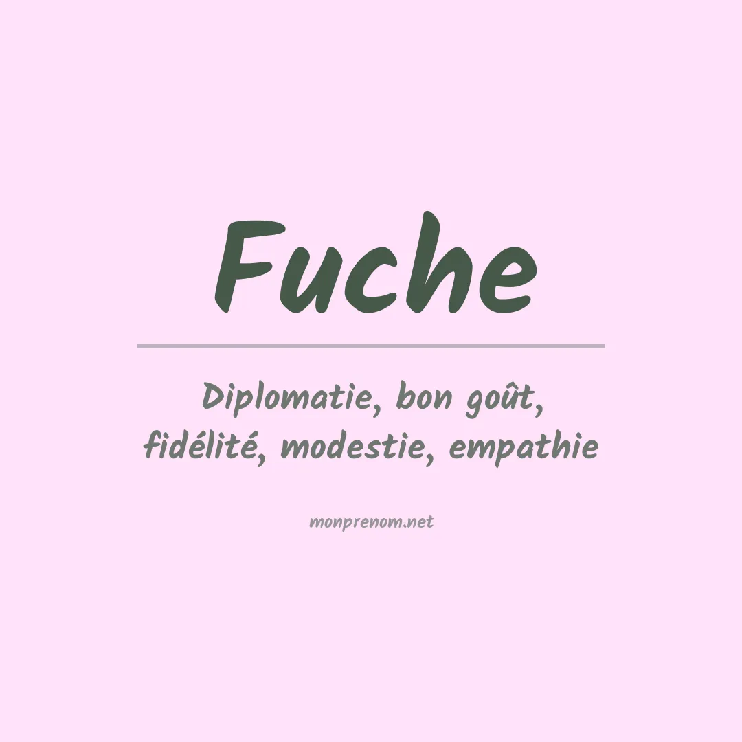 Signification du prénom Fuche