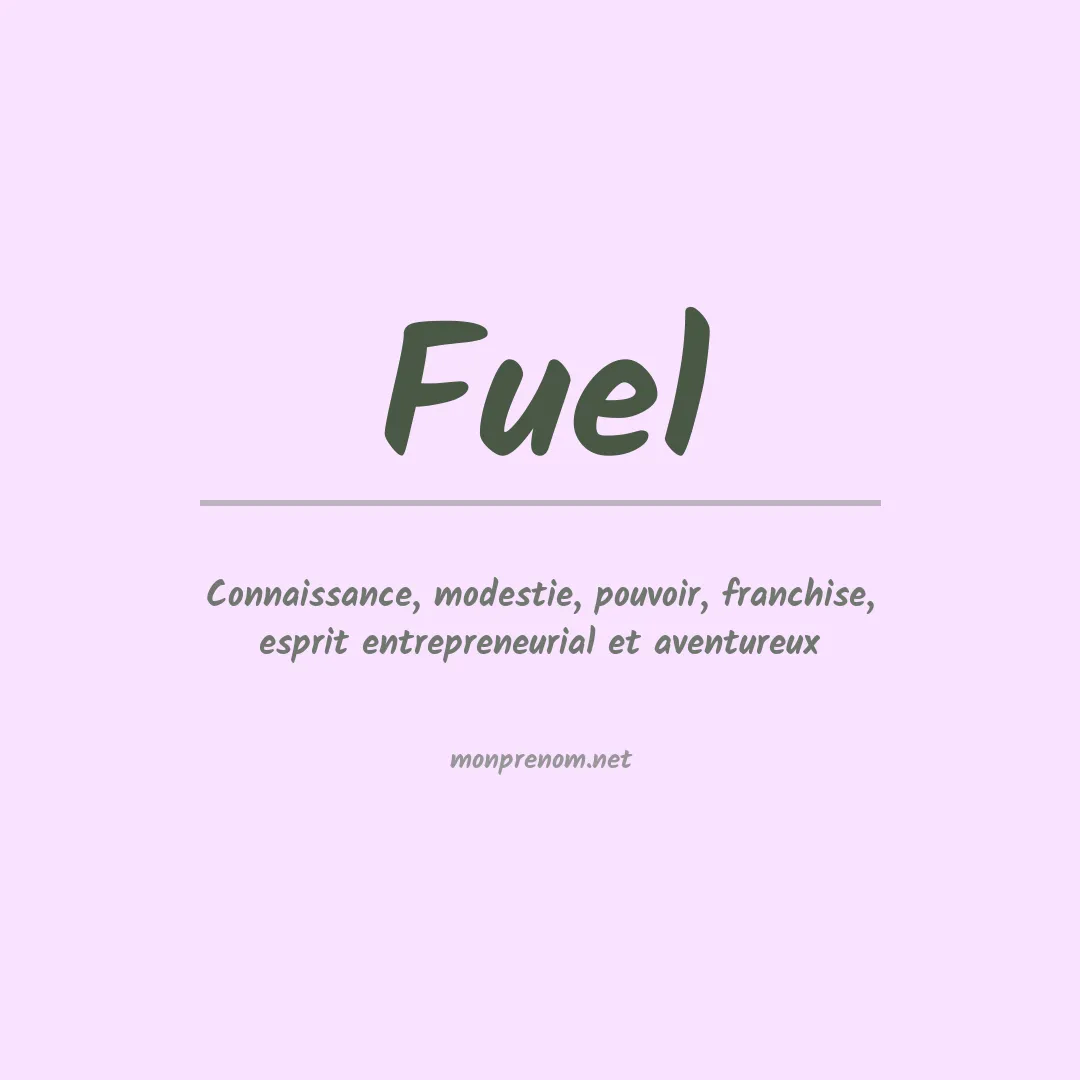 Signification du prénom Fuel