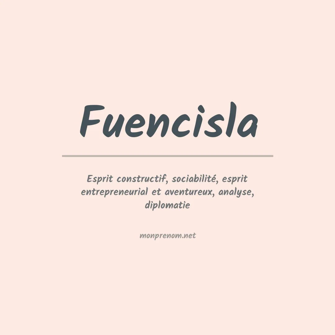Signification du prénom Fuencisla