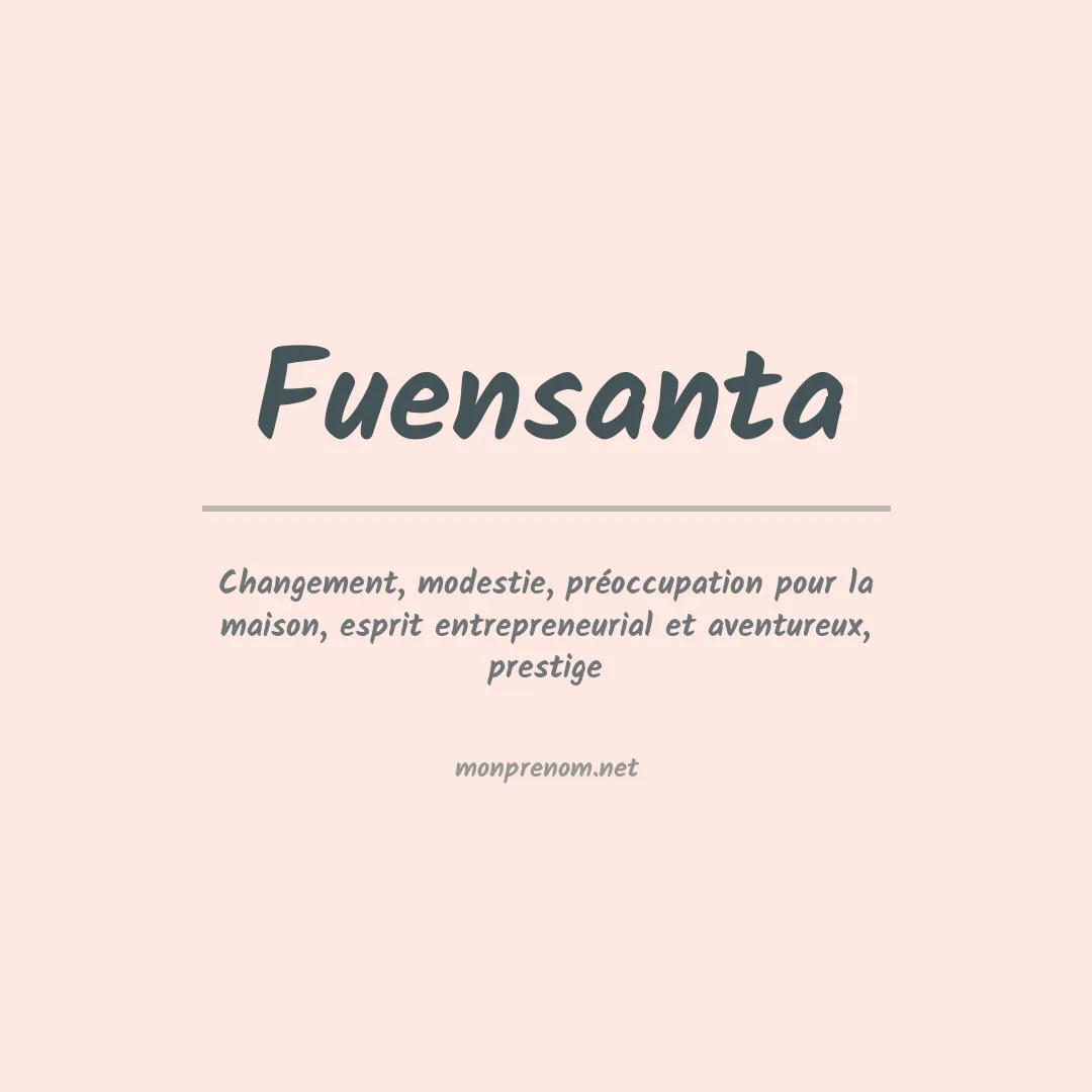 Signification du prénom Fuensanta
