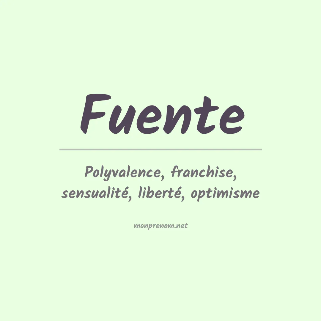 Prénom Fuente