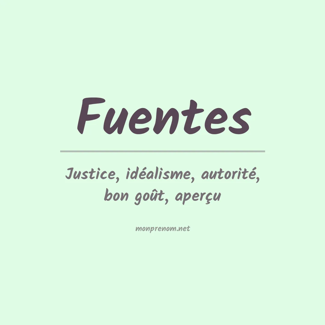 Prénom Fuentes