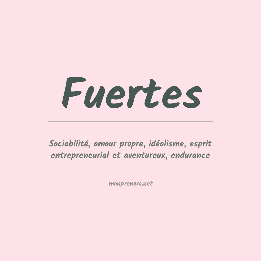 Prénom Fuertes