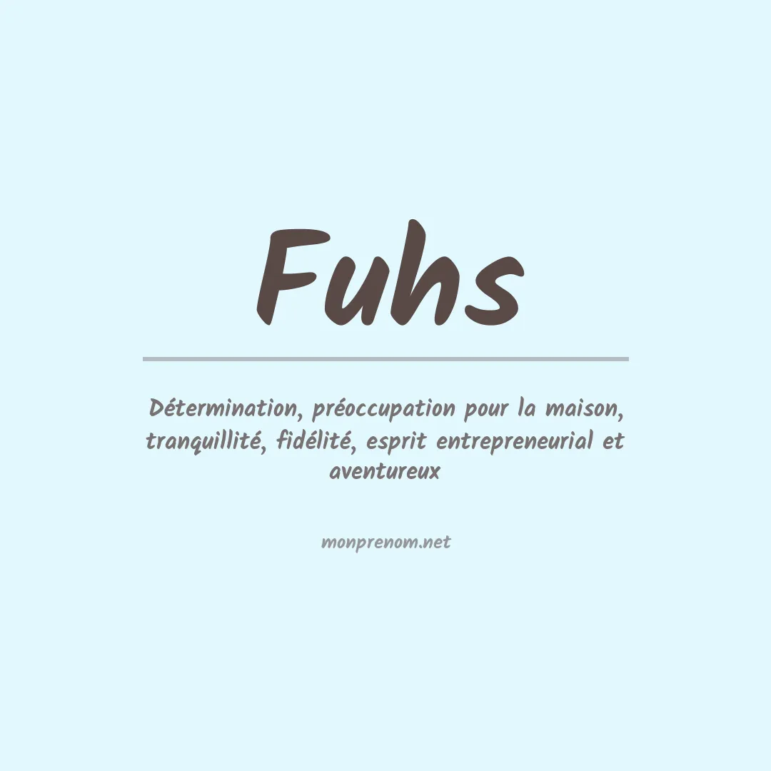 Prénom Fuhs
