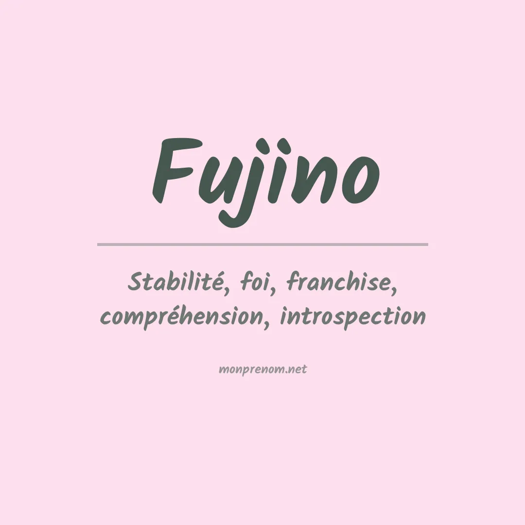 Prénom Fujino