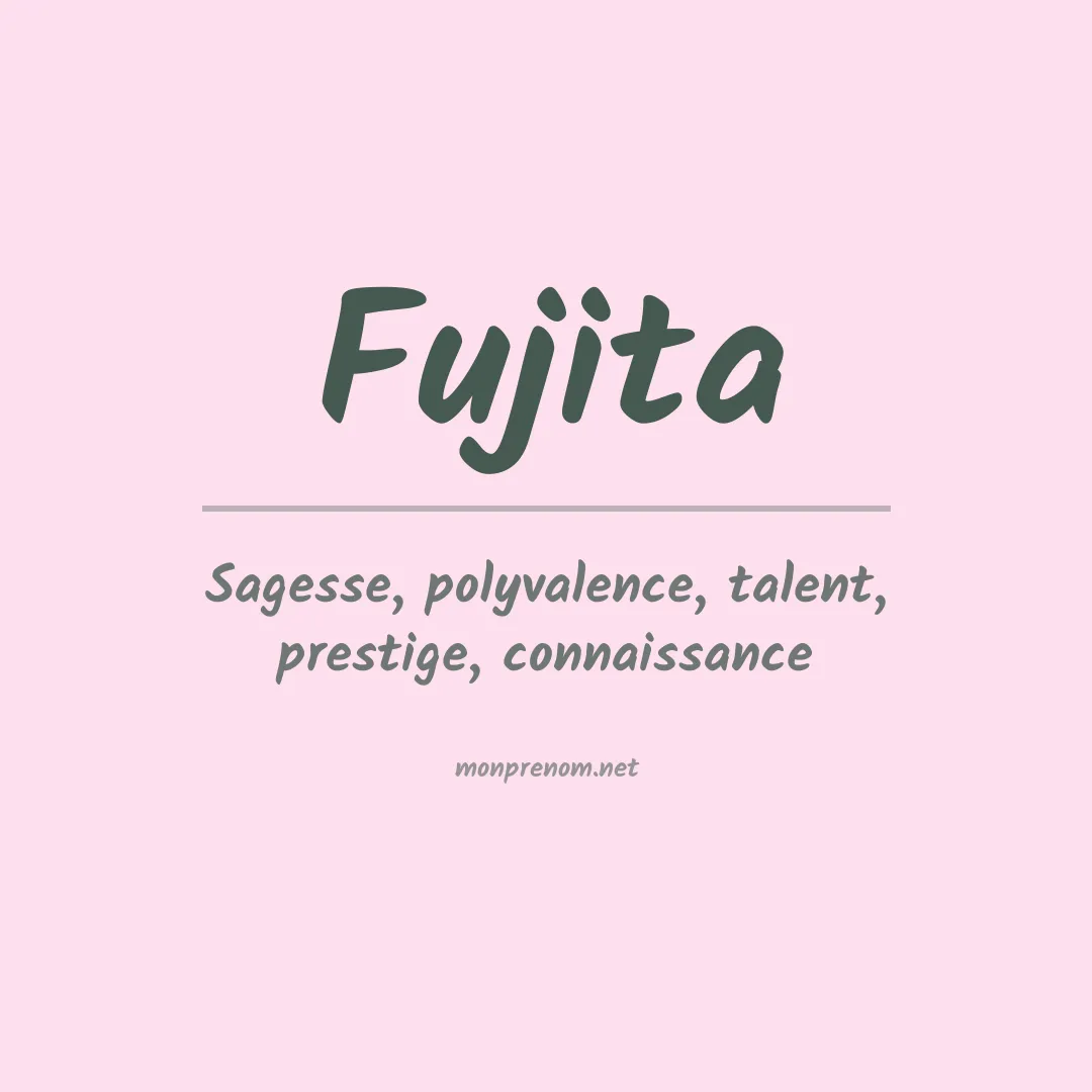 Prénom Fujita