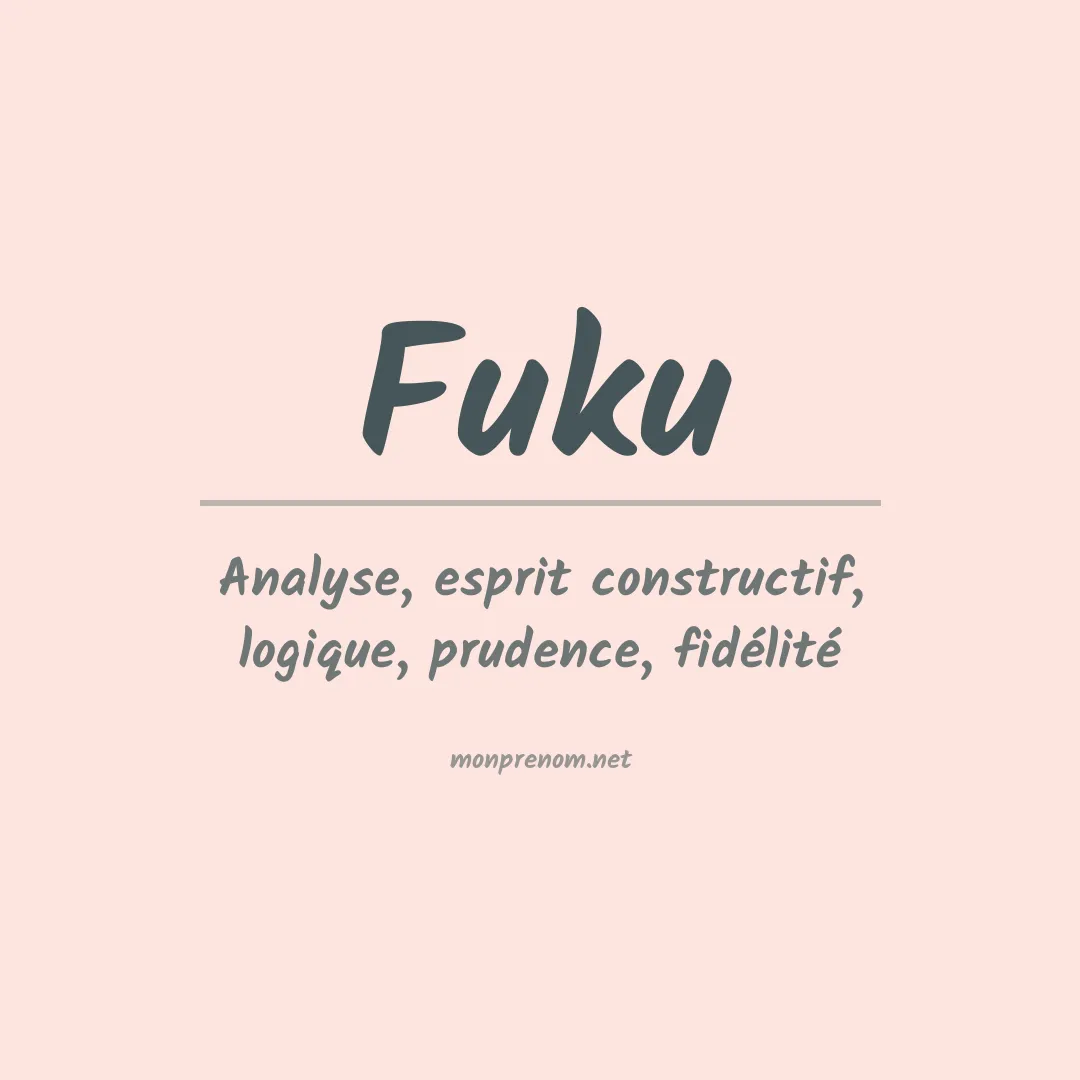 Signification du prénom Fuku