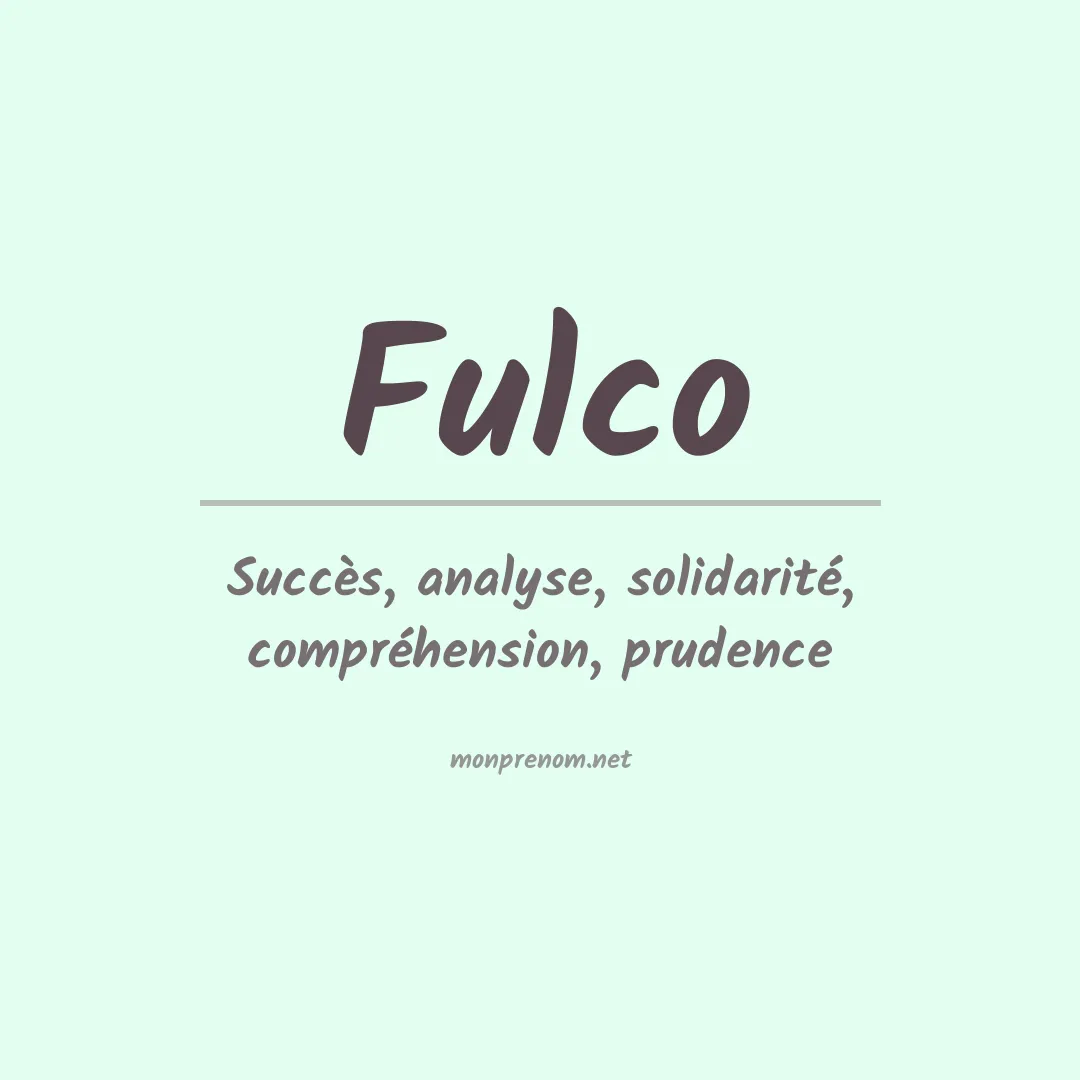 Prénom Fulco