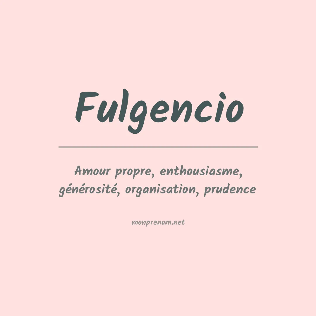 Prénom Fulgencio