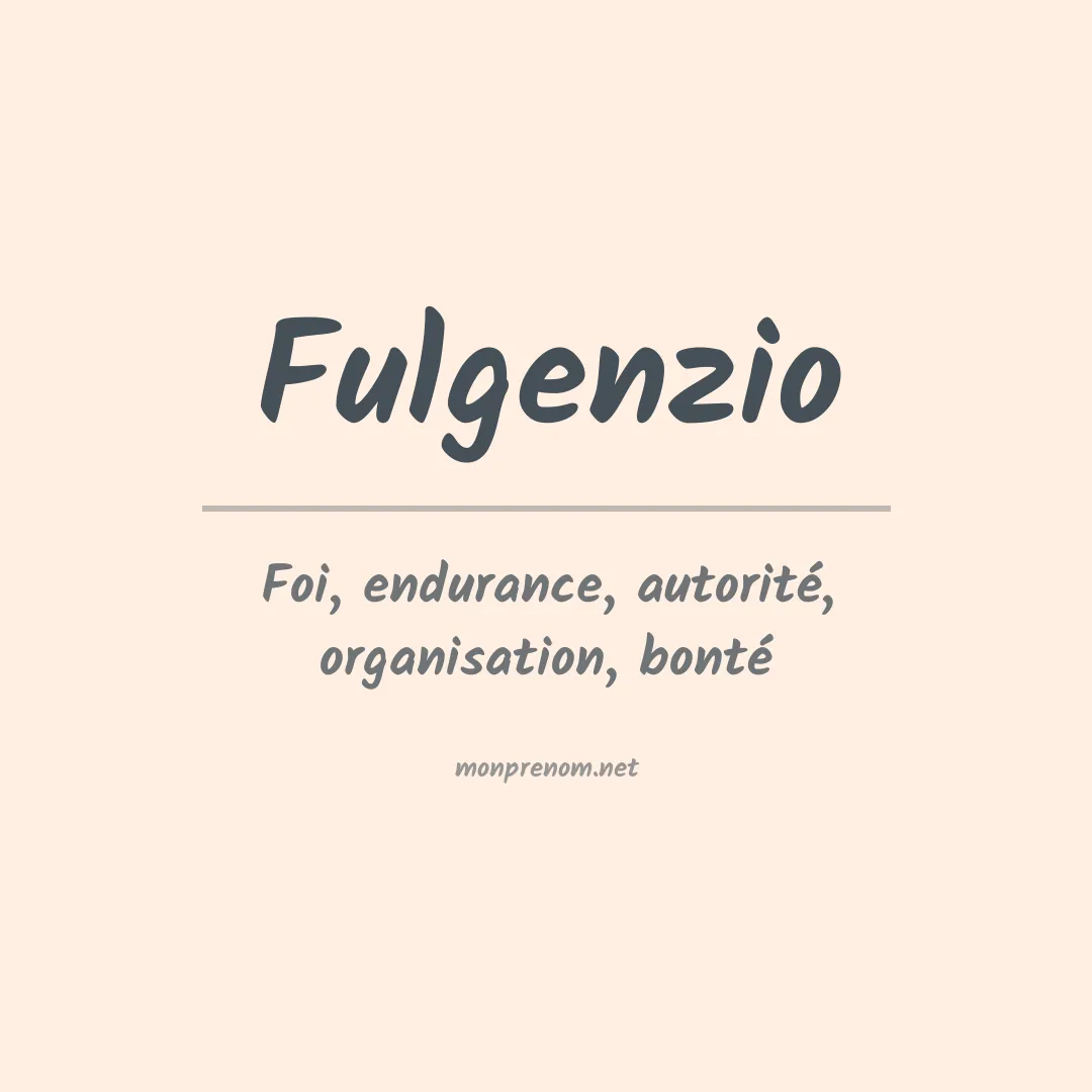 Prénom Fulgenzio