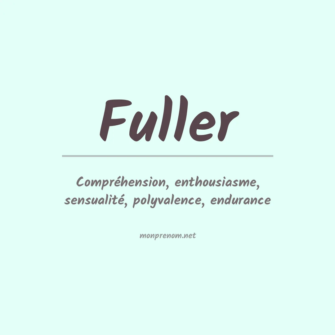 Prénom Fuller