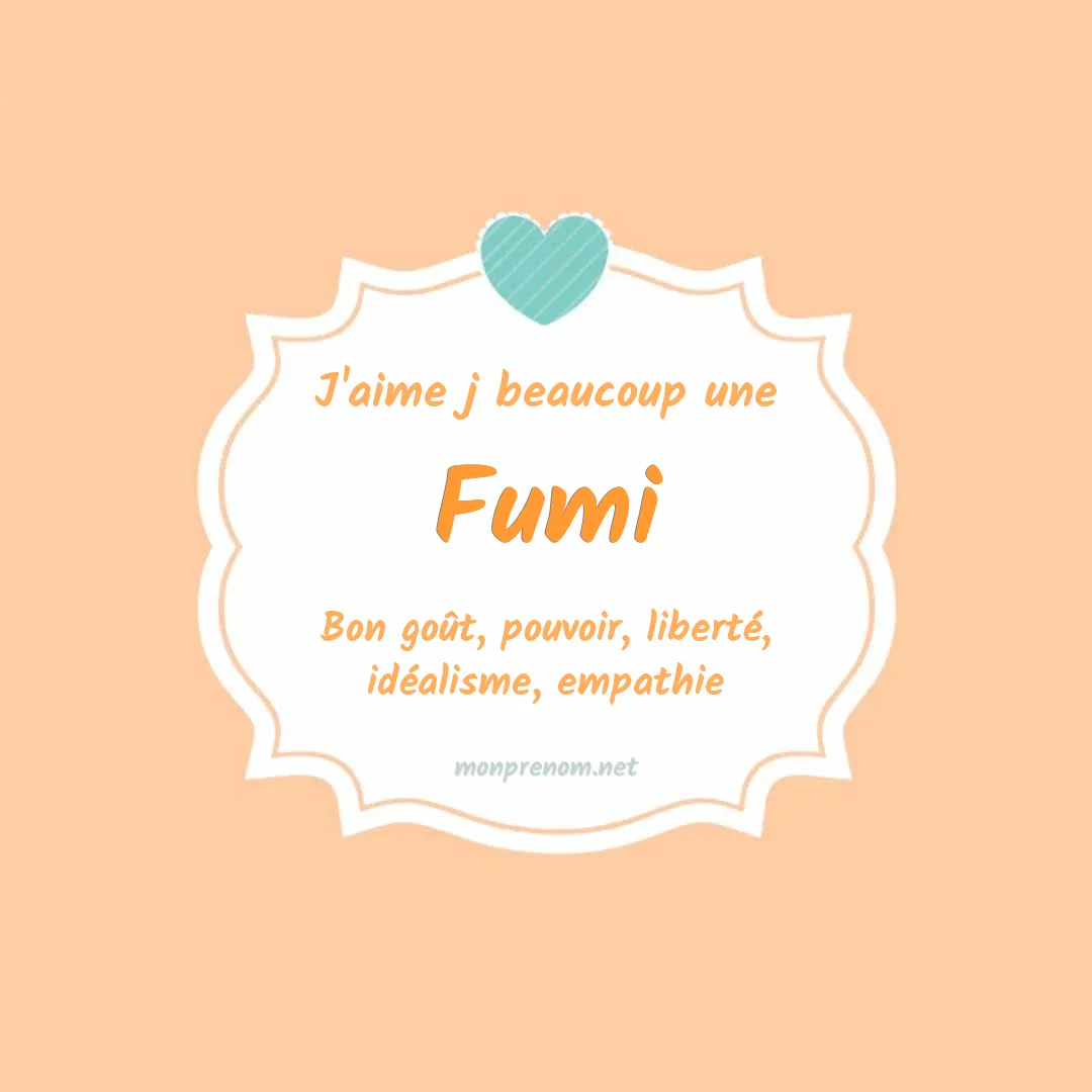 J'aime beaucoup Fumi