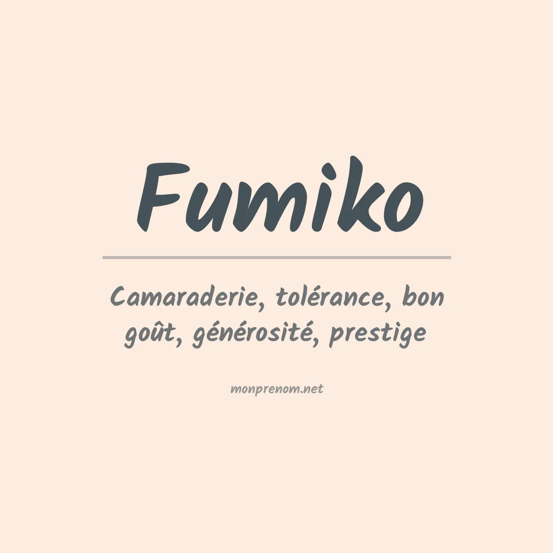Prénom Fumiko