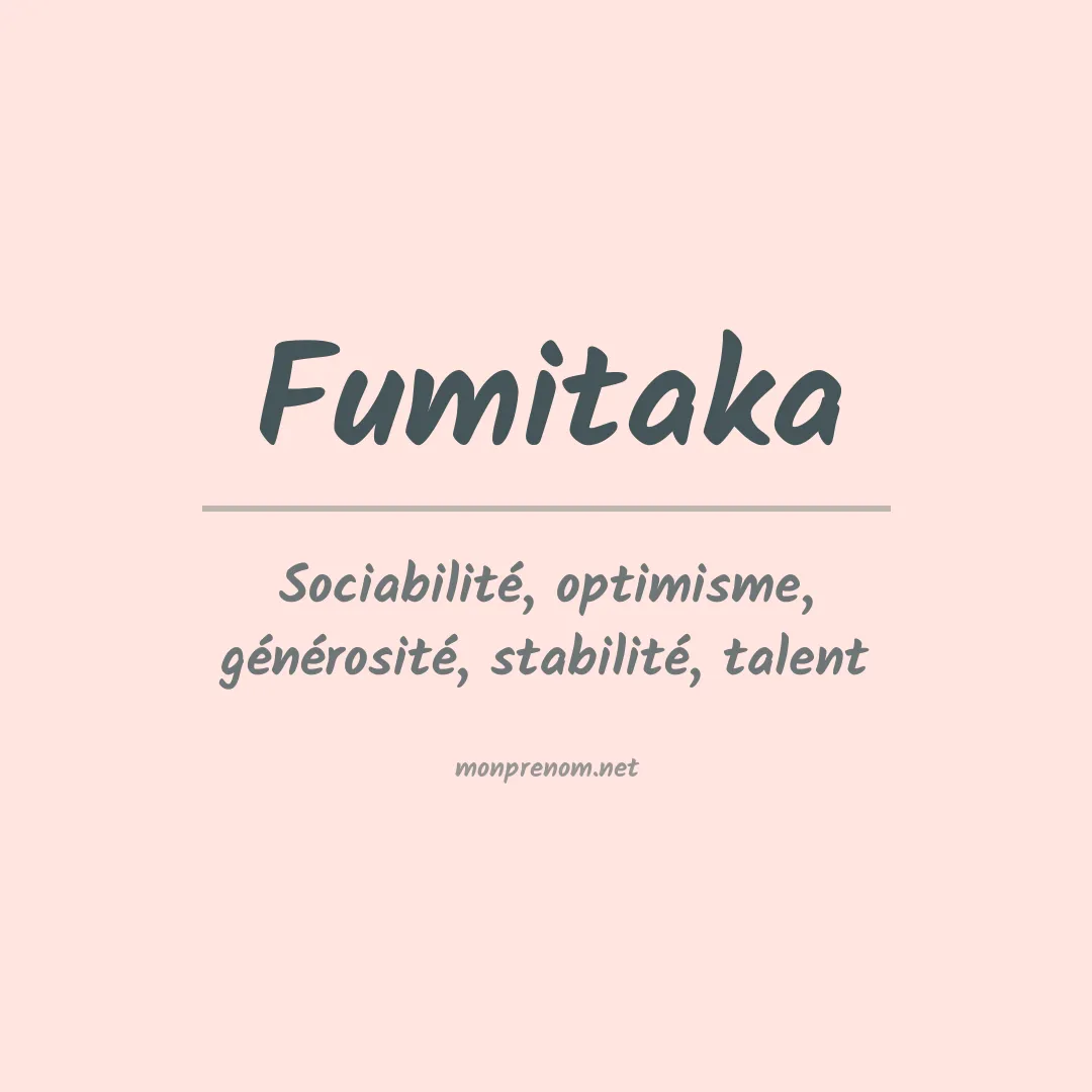 Signification du prénom Fumitaka