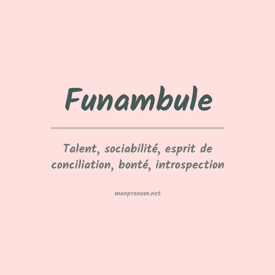 Signification du prénom Funambule