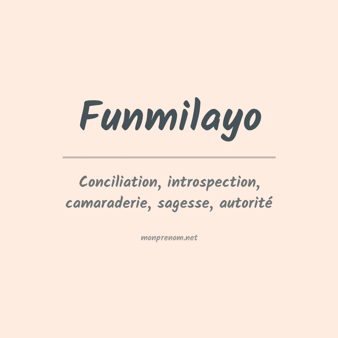 Signification du prénom Funmilayo