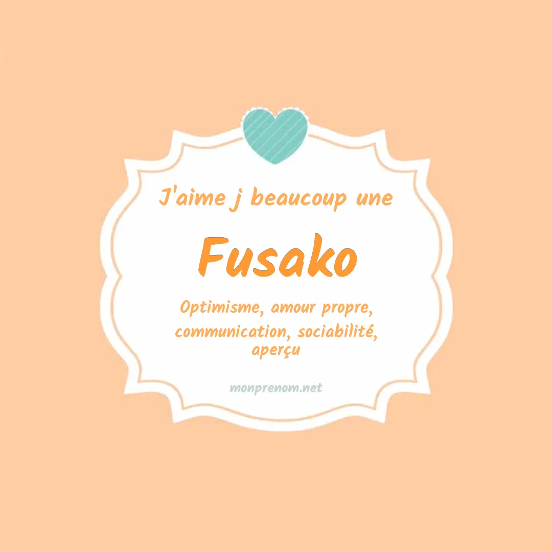 J'aime beaucoup Fusako