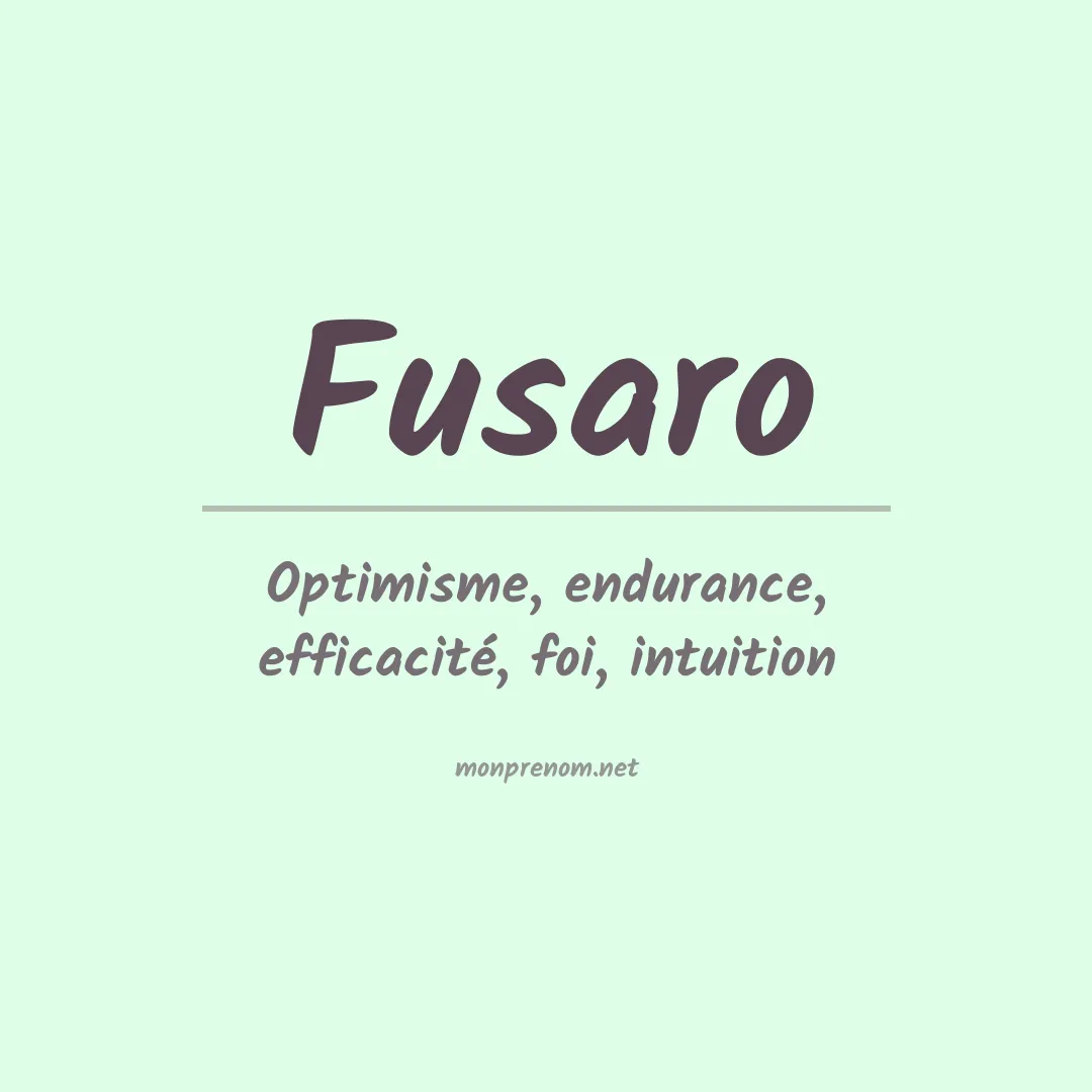 Prénom Fusaro