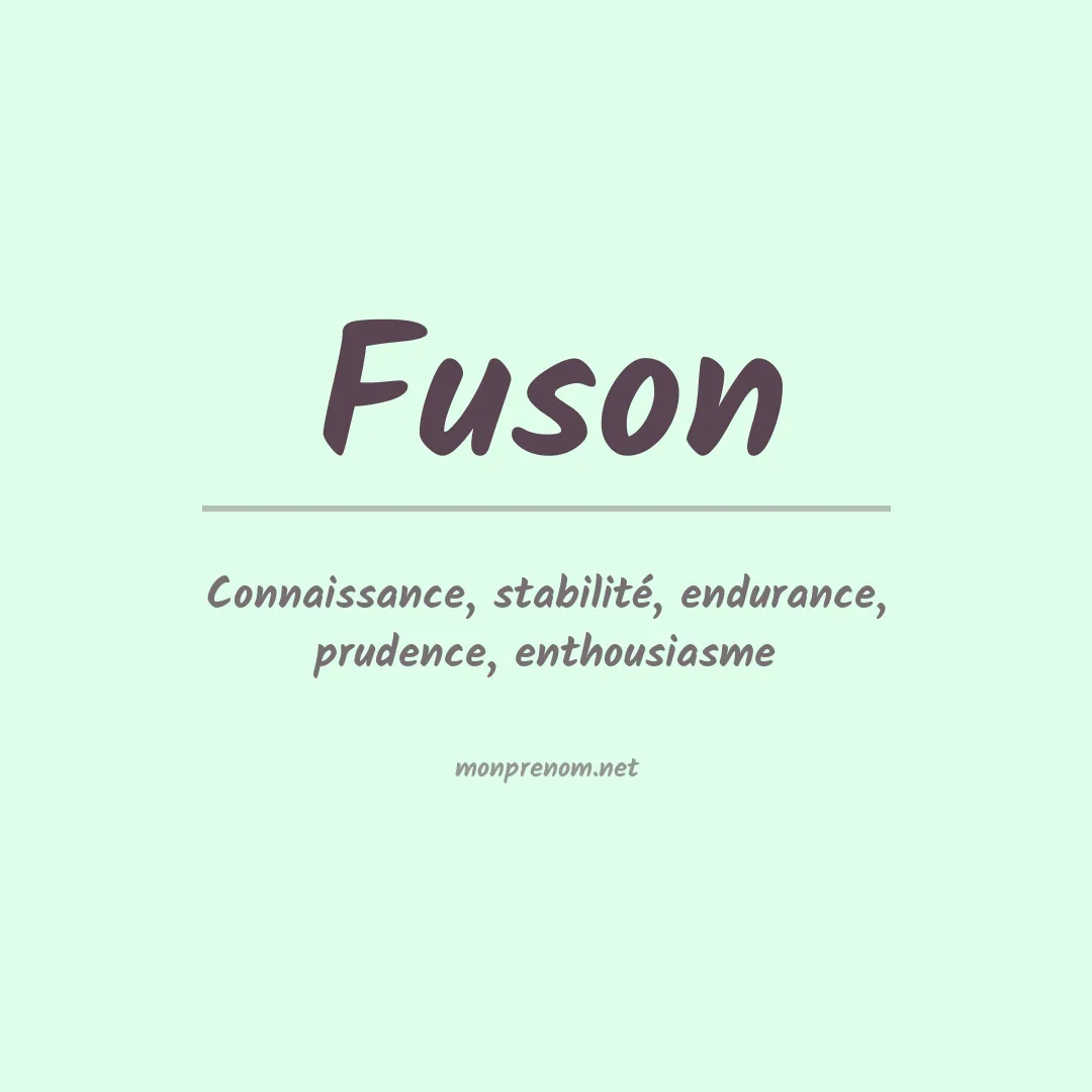 Prénom Fuson